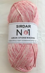 Sirdar Stonewashed Aran - 801 Pink Rinse
